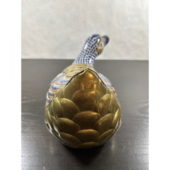 Vintage Tonala Mexico Brass and Pottery Duck Figurine El Palomar Style Folk Art