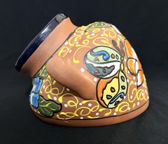 MEXICAN TALAVERA POTTERY BEAN POT STYLE PLANTER