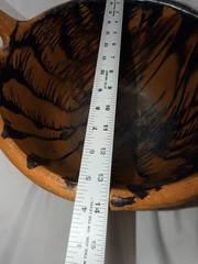 X-LARGE Atq/Vtg Puebla Ware Red Terracotta Pot Bowl With Handles Estate Find