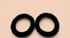 2 Mata Ortiz Pottery Olla Rings Hand Made Mexican Clay Black Yarn Mexico 3.5″
