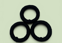 3 Mata Ortiz Pottery Olla Rings Hand Made Mexican Clay Black Yarn Mexico 4.”