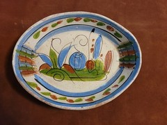 México Pottery Vintage 1940-50’s Possibly Made In Oaxaca ,Floral & Modern Motifs
