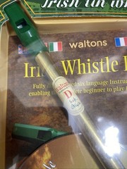 1514 Brass Tin Whistle D Tube with 6-Language Instruction Manual CD- New👍