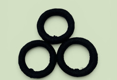 3 Mata Ortiz Pottery Olla Rings Hand Made Mexican Clay Black Yarn Mexico 4.”