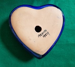 Handmade Mexican Talavera Wall Folk Art Heart Pottery