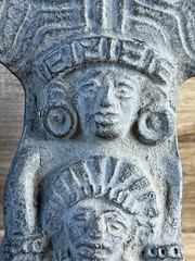 ANTIQUE-Rare Pre-Columbian Pottery Artifact–Mesoamerican-Aztec/Maya Style-5”3/4H