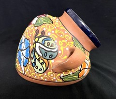 MEXICAN TALAVERA POTTERY BEAN POT STYLE PLANTER