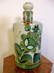 Ken Edwards El Palomar Tonala Mexico Mid Century Pottery Jug Decanter Rare Green