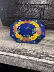 Trinket box Pottery from Mexico By Art Soly Mar. Vibrant Tones w/Classic Look