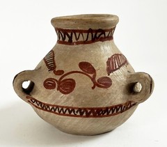 4 VTG MEXICAN FOLK ART POTTERY AMATENANGO DEL VALLE CHIAPAS CERAMIC CLAY POT JAR