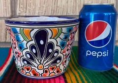 Mexican Ceramic Flower Pot Planter Folk Art Pottery Handmade Talavera #5