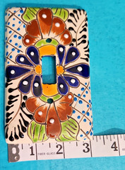 Talavera Single Light Switch Plate Cover Hand Painted Pottery Art Mexico