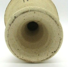 Beautiful Floral Single Mexico Tonala Sand Pottery Candle Holder 6 1/2″ H – 5″ D