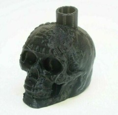 Mayan Death Whistle Black Skull !VERY LOUD! *Aztec Made In USA* Scary 3D Printed