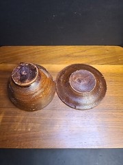 Set Of 4 Vintage Mexican Red Clay Cup and Saucer- Handcrafted Mexico
