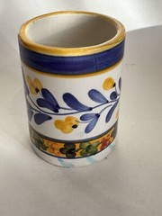 Talavera Cup Juice Tequila Signed Hand Painted 4” Single Cup