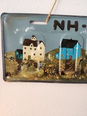 RARE Black Folk ART From Mel Edwards deceased.on 1933 NH,auto plate acrylic