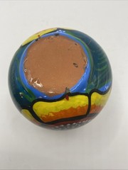 Hand Painted Red Clay Pot Small