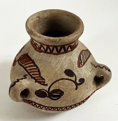 4 VTG MEXICAN FOLK ART POTTERY AMATENANGO DEL VALLE CHIAPAS CERAMIC CLAY POT JAR