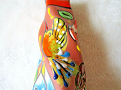 CERAMEX ADOBE MODERN 8.5″ VASE MEXICAN TERRACOTTA POTTERY ART HAND PAINTED