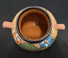 MEXICAN TALAVERA POTTERY BEAN POT STYLE PLANTER