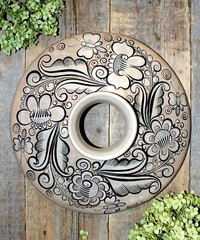 Wall Pot Ornamental by Daniel Aguilar Benitez Handmade Tonala Mexican Folk Art