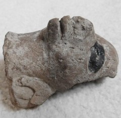 Pre-Columbian / Mayan Artifact Face Effigy Warrior w Marked Face Tribal Scars