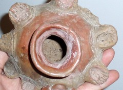 MUSEUM QUALITY PRE COLUMBIAN MAYAN CEREMONIAL REDWARE POTTERY BOWL ARTIFACT FACE