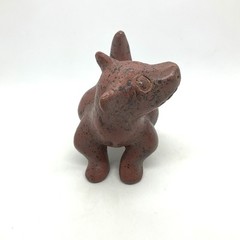 2 Vtg Classic Colima Dogs Pre-Columbian Style Redware Small Reproductions
