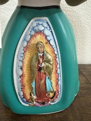 NEW! Great Gift- Navarro Lupita Doll-Blue-green Skirt/3D Virgen De Guadalupe!