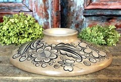 Wall Pot Ornamental by Daniel Aguilar Benitez Handmade Tonala Mexican Folk Art