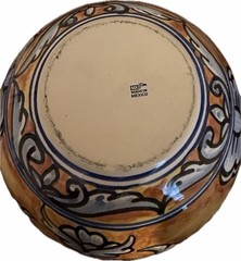 Talavera Style Hand Painted Mexican Table Top Torch Oil Lamp Ceramic 11″ No Wick