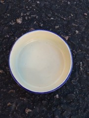 Round Blue Floral Trinket Box Round Blue Silver Shell Mexico Vintage