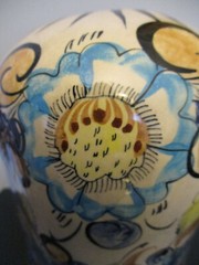Mid Century Modern Mexican Tonala Folk Art Pottery Hand Painted Owl 10″ Statue!