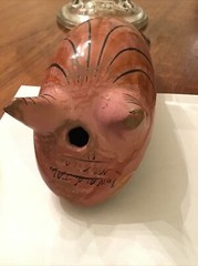 Vintage Mid Century Modern Signed Tonala Jal Mexico Pottery Owl 6 3/8” Tall