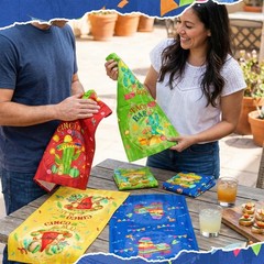 Breling Set of 6 Mexican Kitchen Towels Fiesta Taco Cactus Chili Dish Towel C…