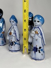 Vintage Estate 14 Piece Tonala Folk Art Mexican Pottery Nativity Set