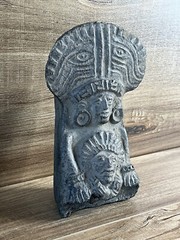 ANTIQUE-Rare Pre-Columbian Pottery Artifact–Mesoamerican-Aztec/Maya Style-5”3/4H