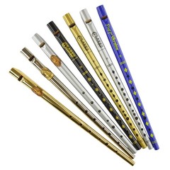 Clarke Original D Tinwhistle – Black with Gold Diamond Decor – a traditional …