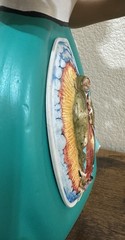 NEW! Great Gift- Navarro Lupita Doll-Blue-green Skirt/3D Virgen De Guadalupe!