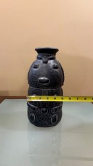 Mid Century Modern Oaxaca Mexico Barra Negro Black Clay Vase