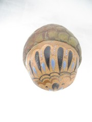 4″ Blazquez Mexico Vintage Folk Art Brass Pottery Owl Sculpture Figurine