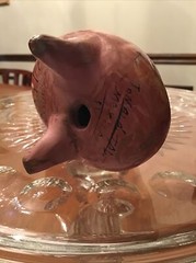Vintage Mid Century Modern Signed Tonala Jal Mexico Pottery Owl 6 3/8” Tall