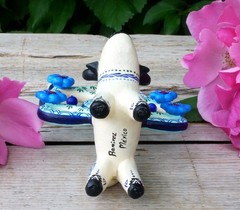 Tree of Life Candelabra Bull Birds Flowers Handmade Clay Mexico Folk Art Tiny Sz