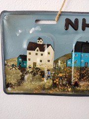 RARE Black Folk ART From Mel Edwards deceased.on 1933 NH,auto plate acrylic