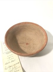 Pre-Classic 100-300 AD Nynte Pottery Bowl w. Red Painted Design.6”Rx3”T -Museum
