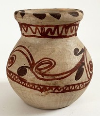 4 VTG MEXICAN FOLK ART POTTERY AMATENANGO DEL VALLE CHIAPAS CERAMIC CLAY POT JAR