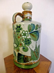 Ken Edwards El Palomar Tonala Mexico Mid Century Pottery Jug Decanter Rare Green
