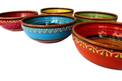 Cactus Canyon Ceramics Spanish Terracotta Deep Serving Dish Green