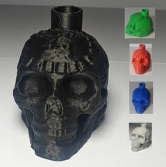 MAYAN AZTEC DEATH SKULL WHISTLE WITH LOOP 3D PRINTED VERY LOUD 23 COLOR CHOICE